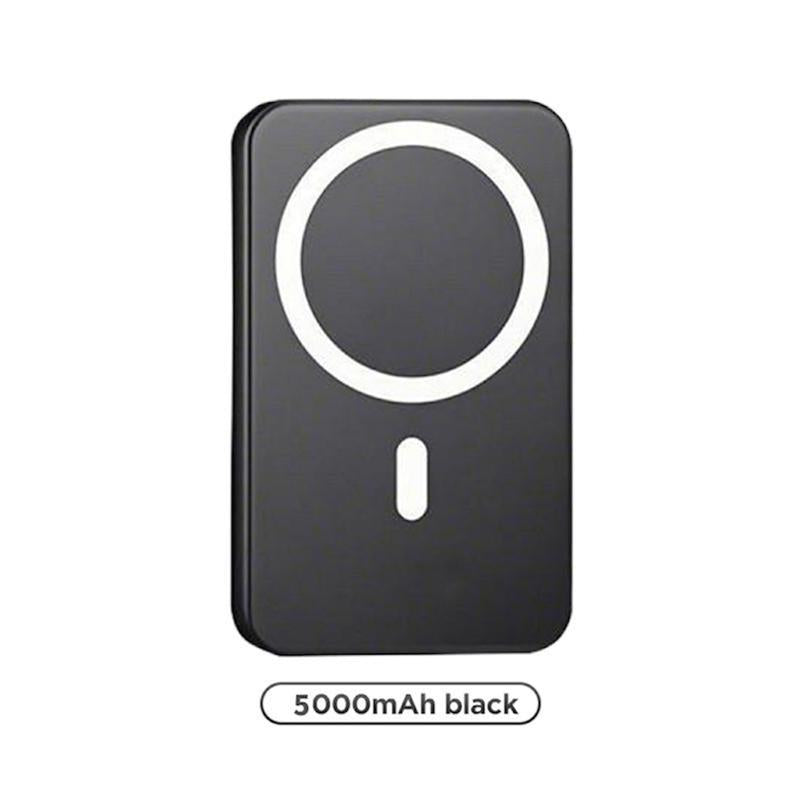 Magnetic Portable Charger 5000Mah, Magsafe-Compatible Wireless Power Bank, USB-C PD 20W Fast Charge, Slim Mini Battery Pack for Iphone 17/16/15/14/13/12, Qi for Android (Ring Included)